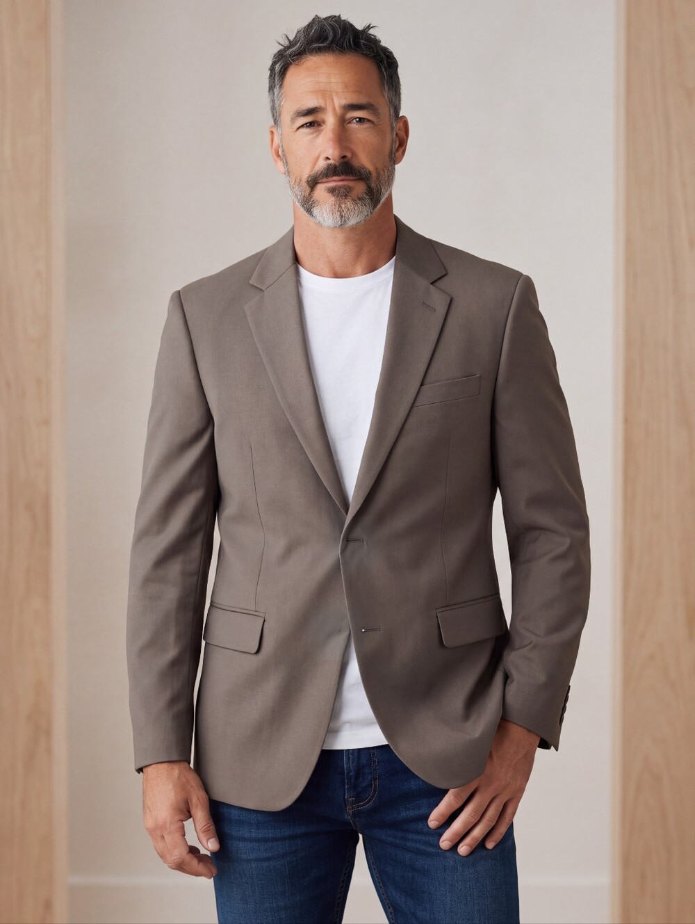 Croft & Barrow 42R Beige Sport Coat Blazer